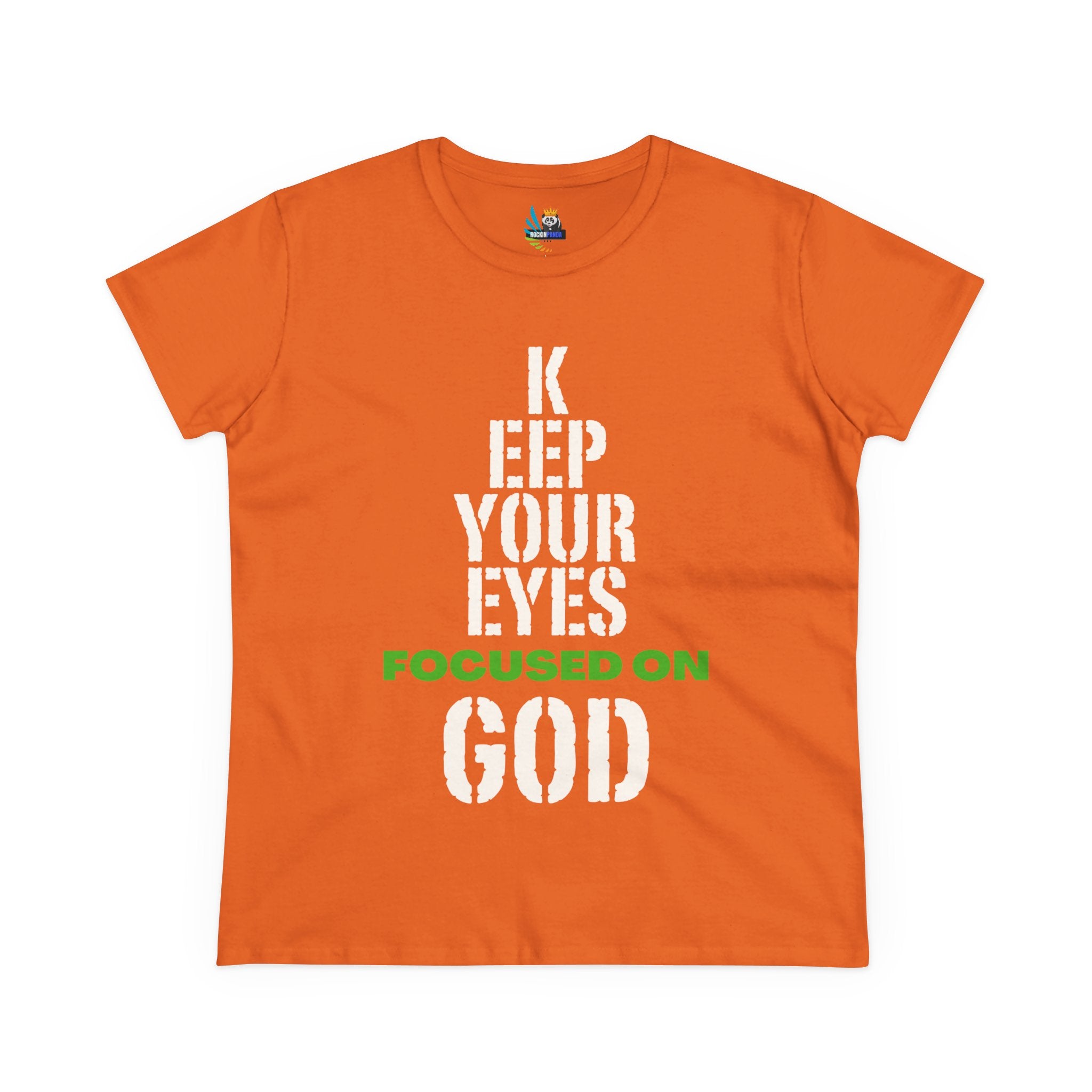 Keep Your Eyes Focused on God Midweight Cotton Tee - Faith Based Tee