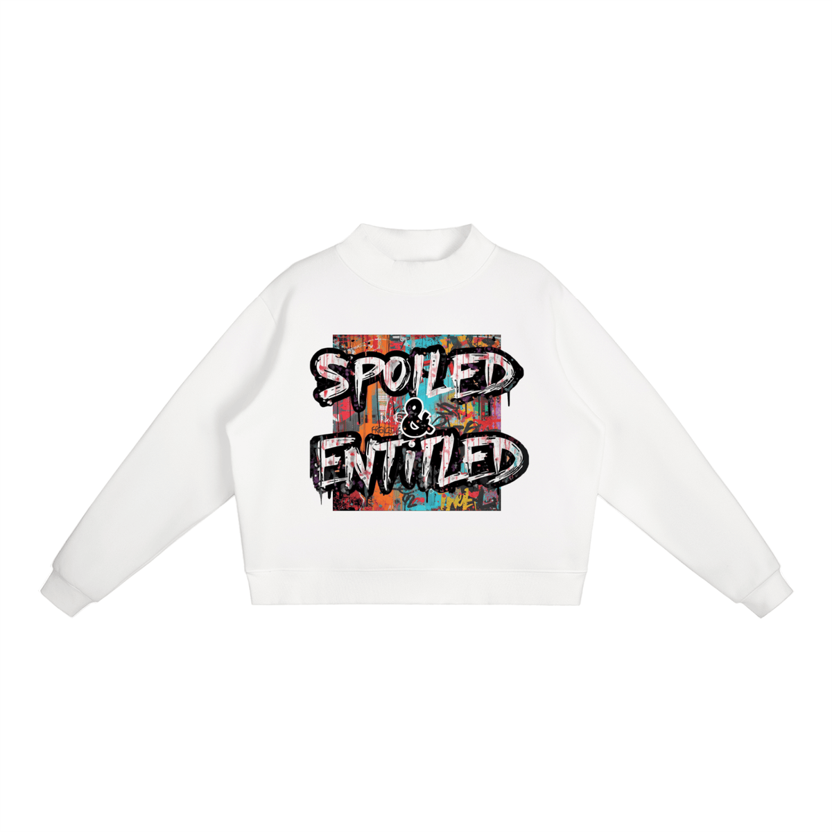 Spoiled & Entitled™ + STL Essential Fleece Mock T-Neck Crew Sweatshirt