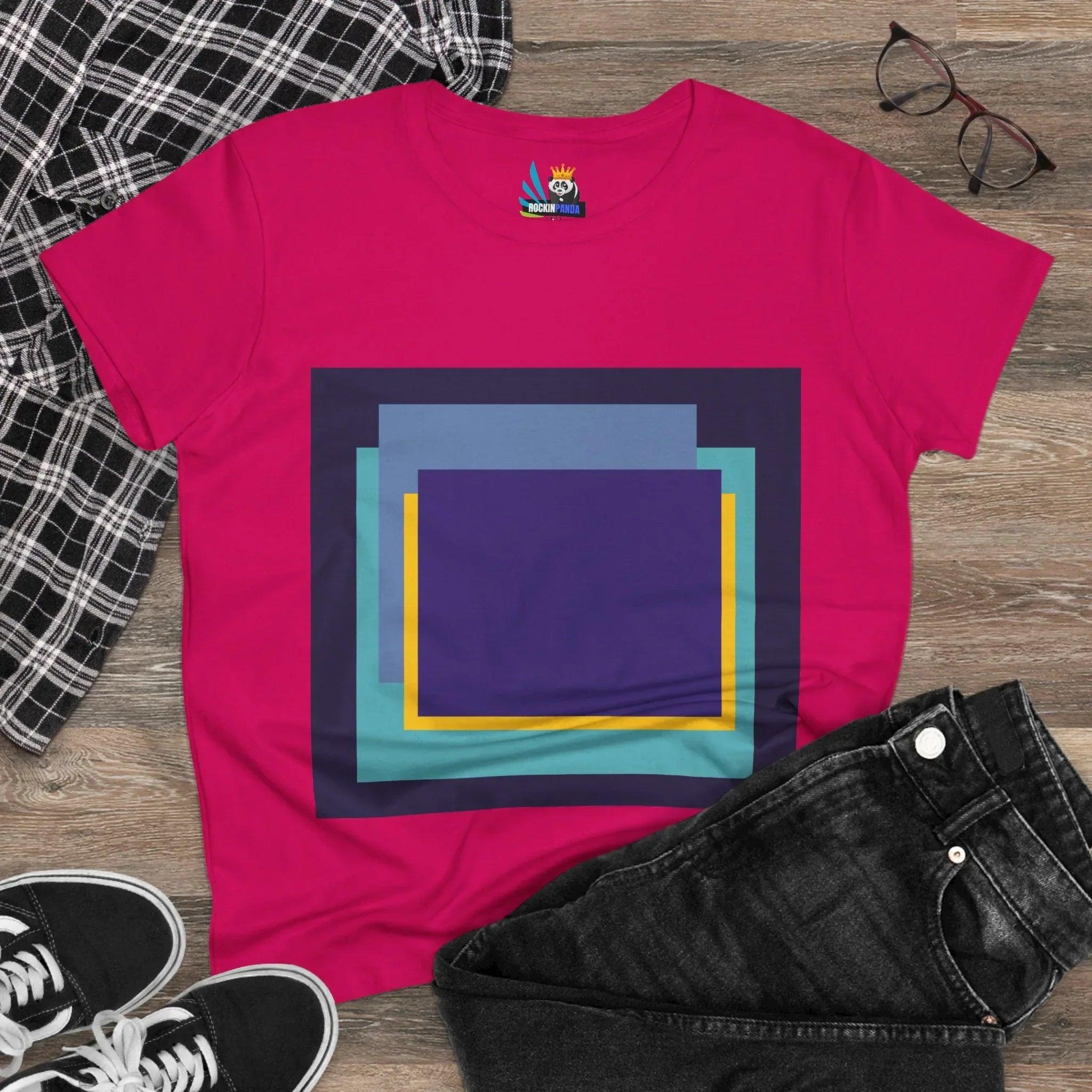 My Life in Purple Squares Cubed Contemporary Art Design Women&