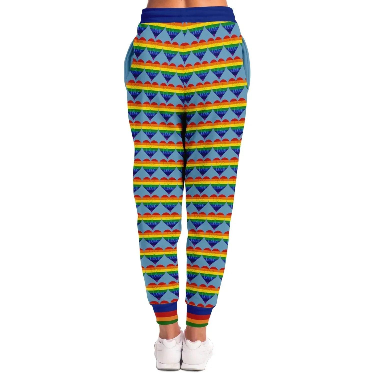 Love is Love in Sky Blue Eco-Poly Unisex Joggers