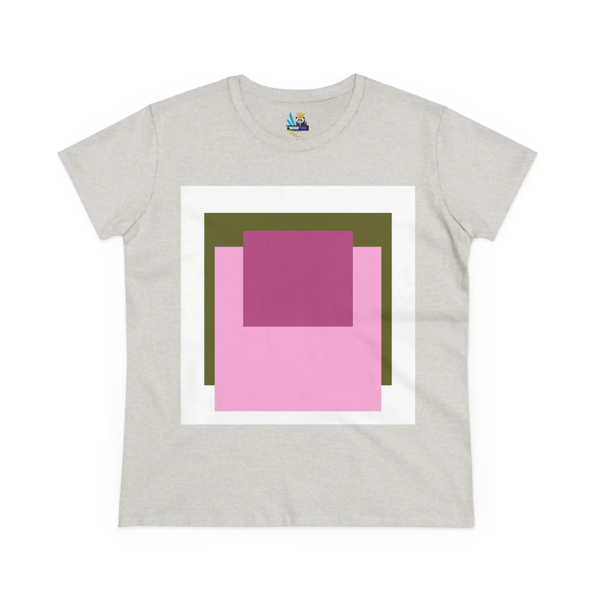 T-Shirt - Pink Rose Granny Quadruple Square Women&