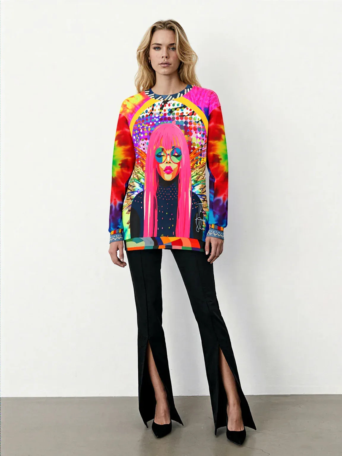 70s Disco Diva Angel Unisex Sweatshirt (Gold Label)