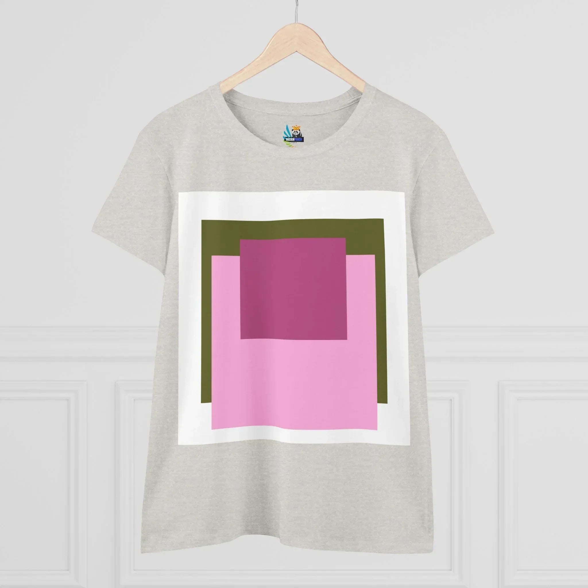 T-Shirt - Pink Rose Granny Quadruple Square Women&