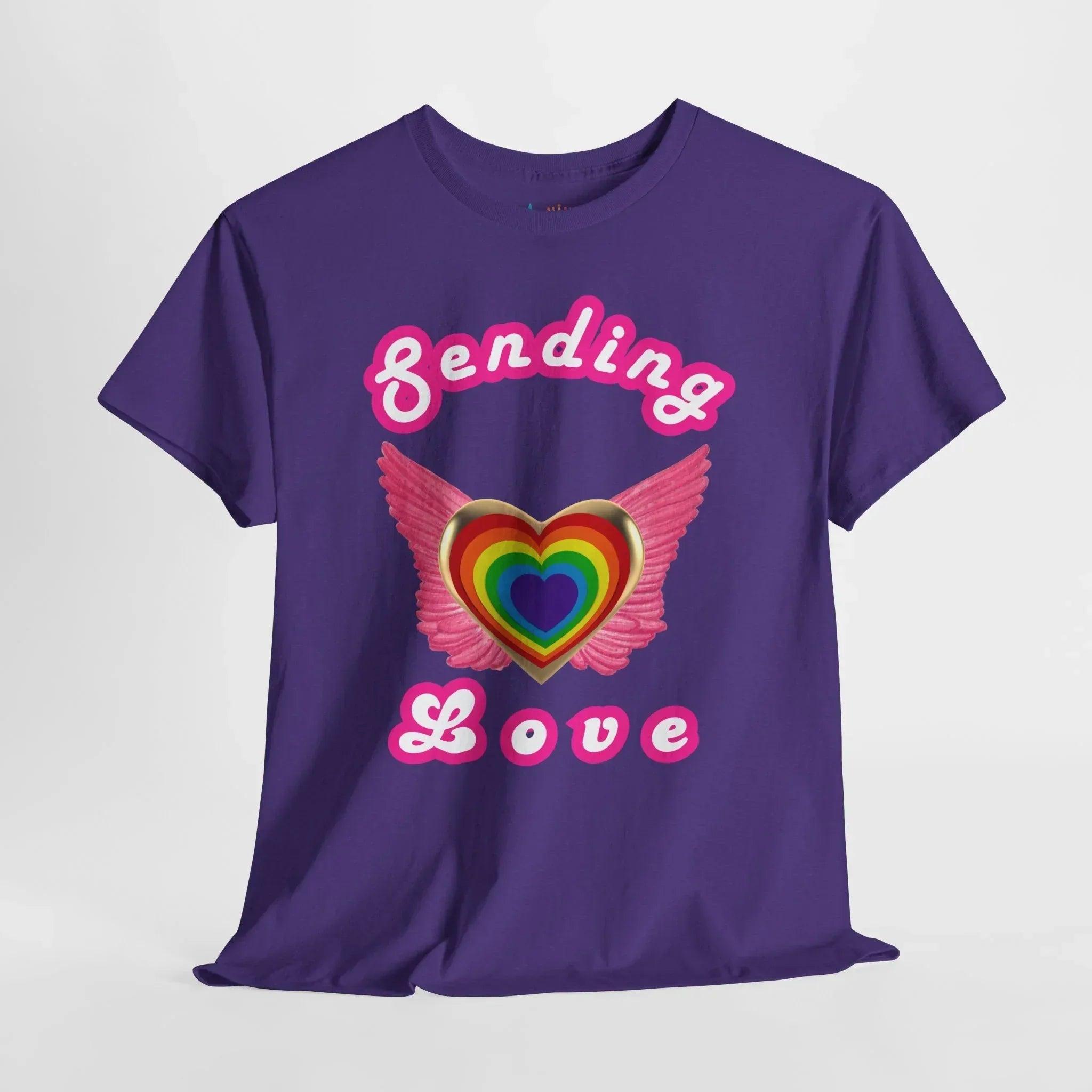Sending Love Inspirational Heavyweight Unisex Tee