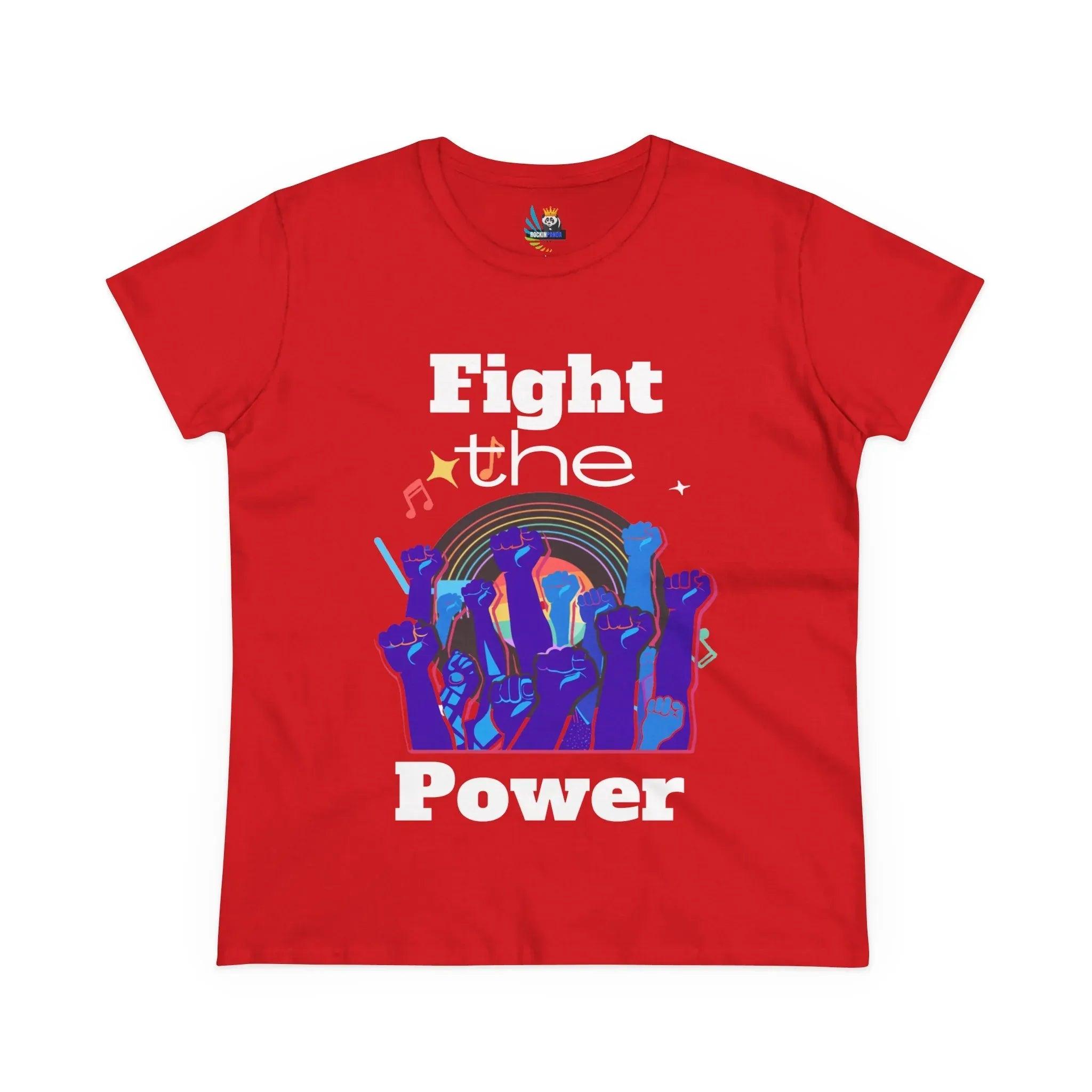 T-Shirt - Fight the Power Hands Raised High Graphic Women&