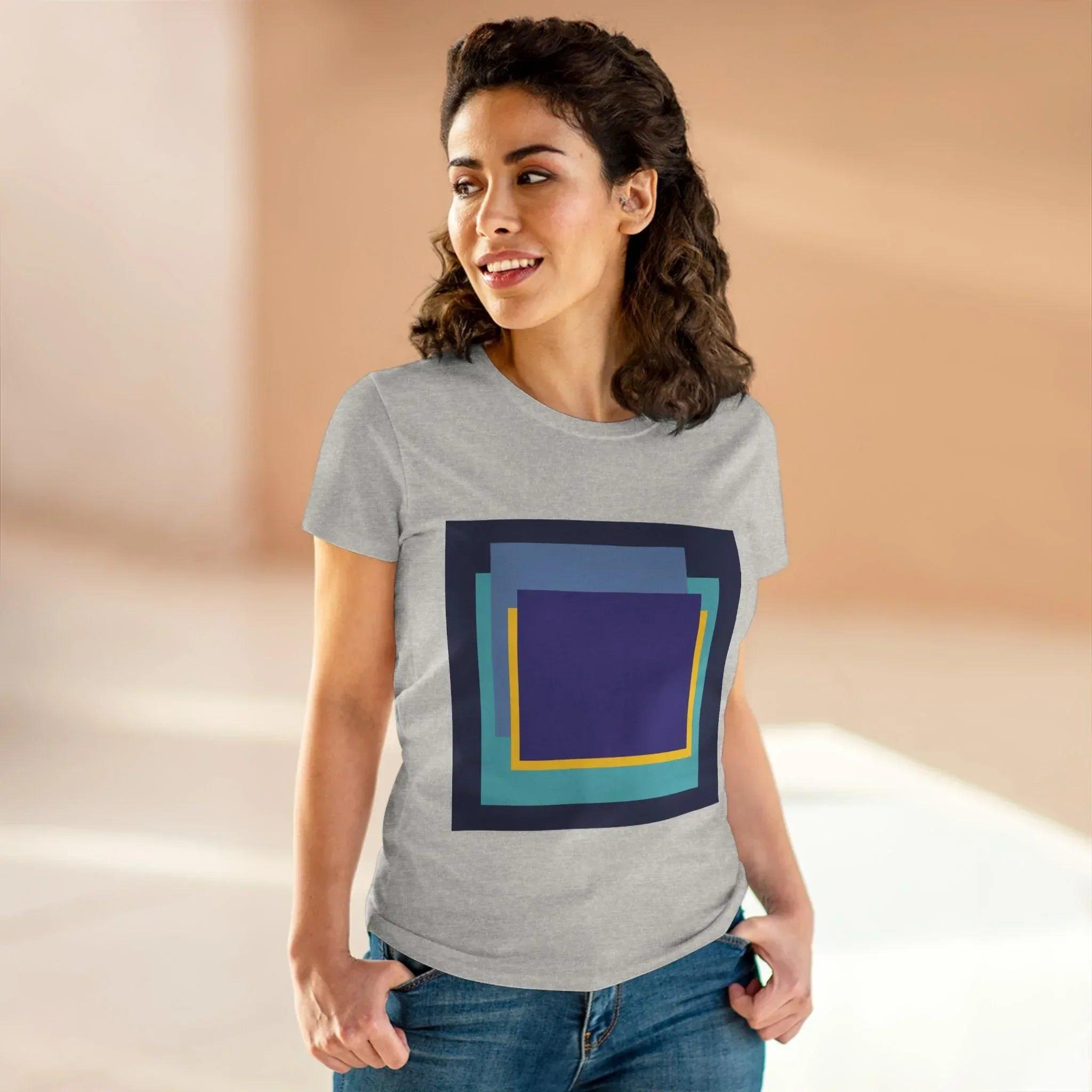 My Life in Purple Squares Cubed Contemporary Art Design Women&
