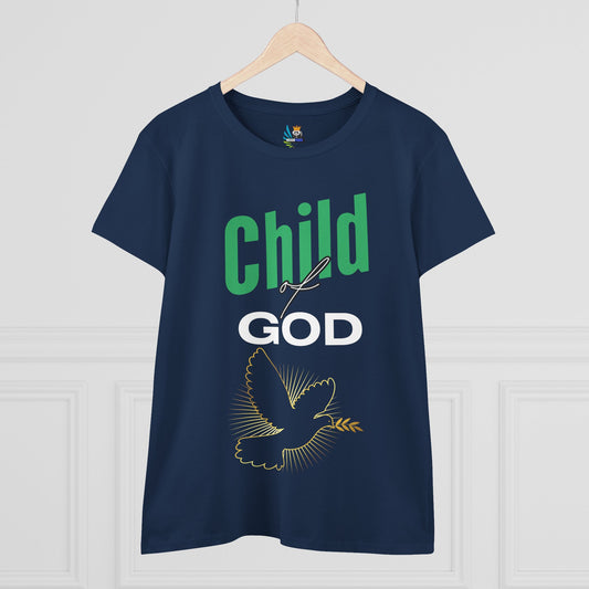 Child of God - Christ Dove Women's Graphic Tee - Fun Casual Cotton T-Shirt