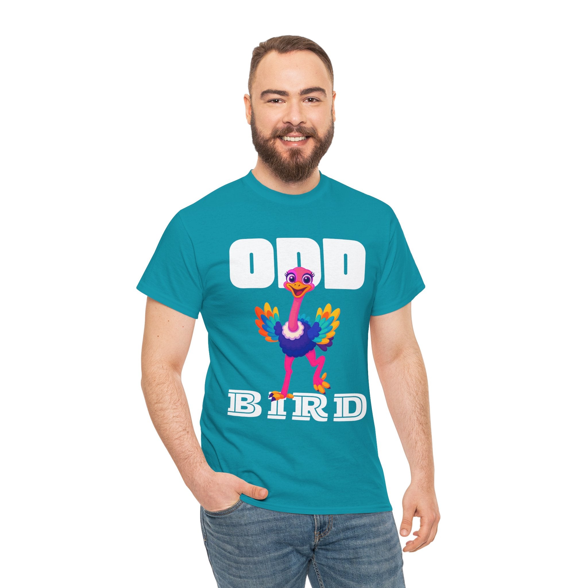Colorful Odd Bird Heavyweight Unisex Tee