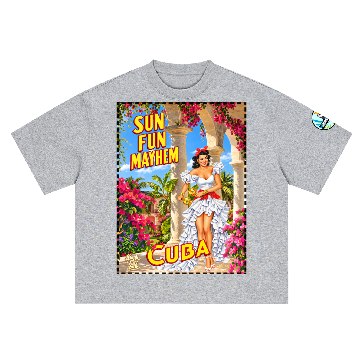 Sun Fun Mayhem in Cuba Oversized Unisex T-Shirt