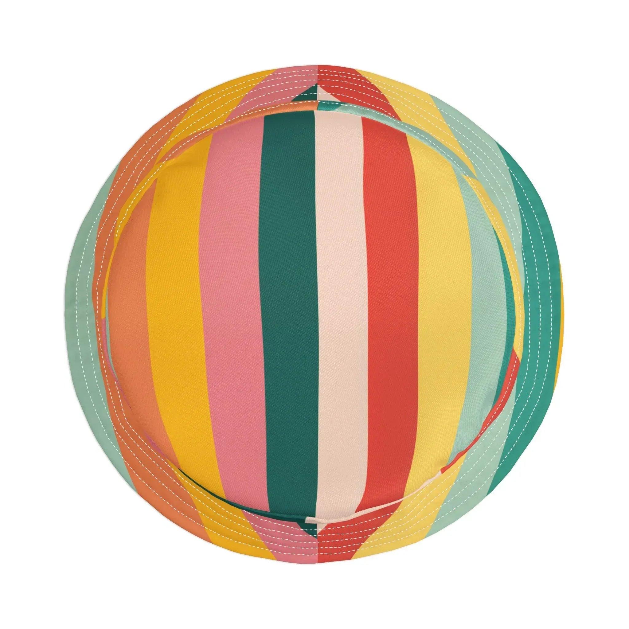 Sun Worshipper in Pastel Stripe Vibrant Bucket Hat