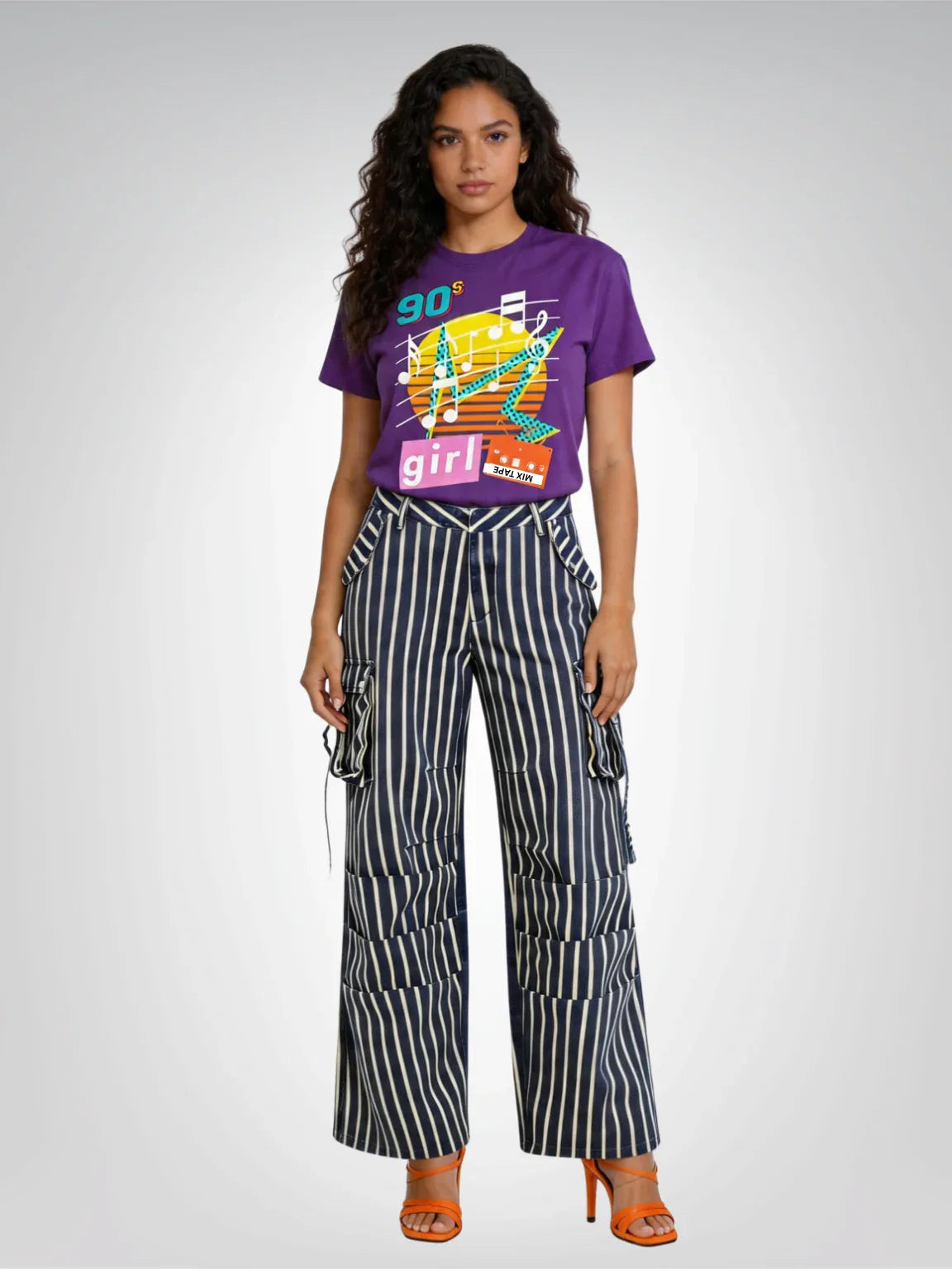 90s Mix Tape Girl - Retro Style - Heavyweight Unisex Tee