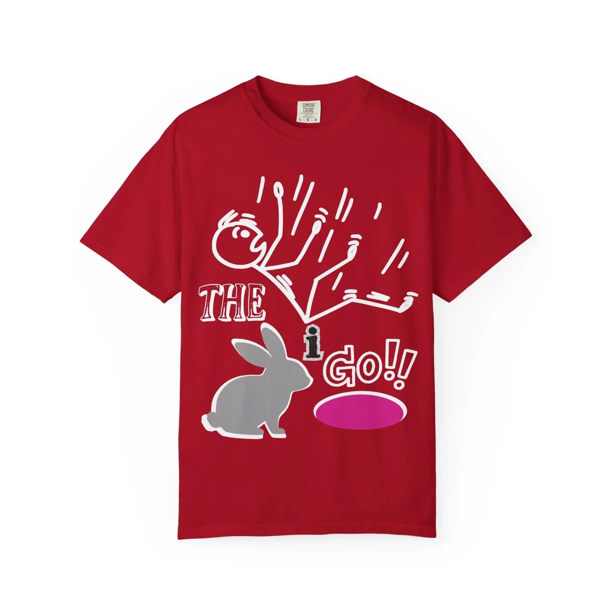 Down the Rabbit Hole I Go!!!! Unisex Garment-Dyed T-shirt