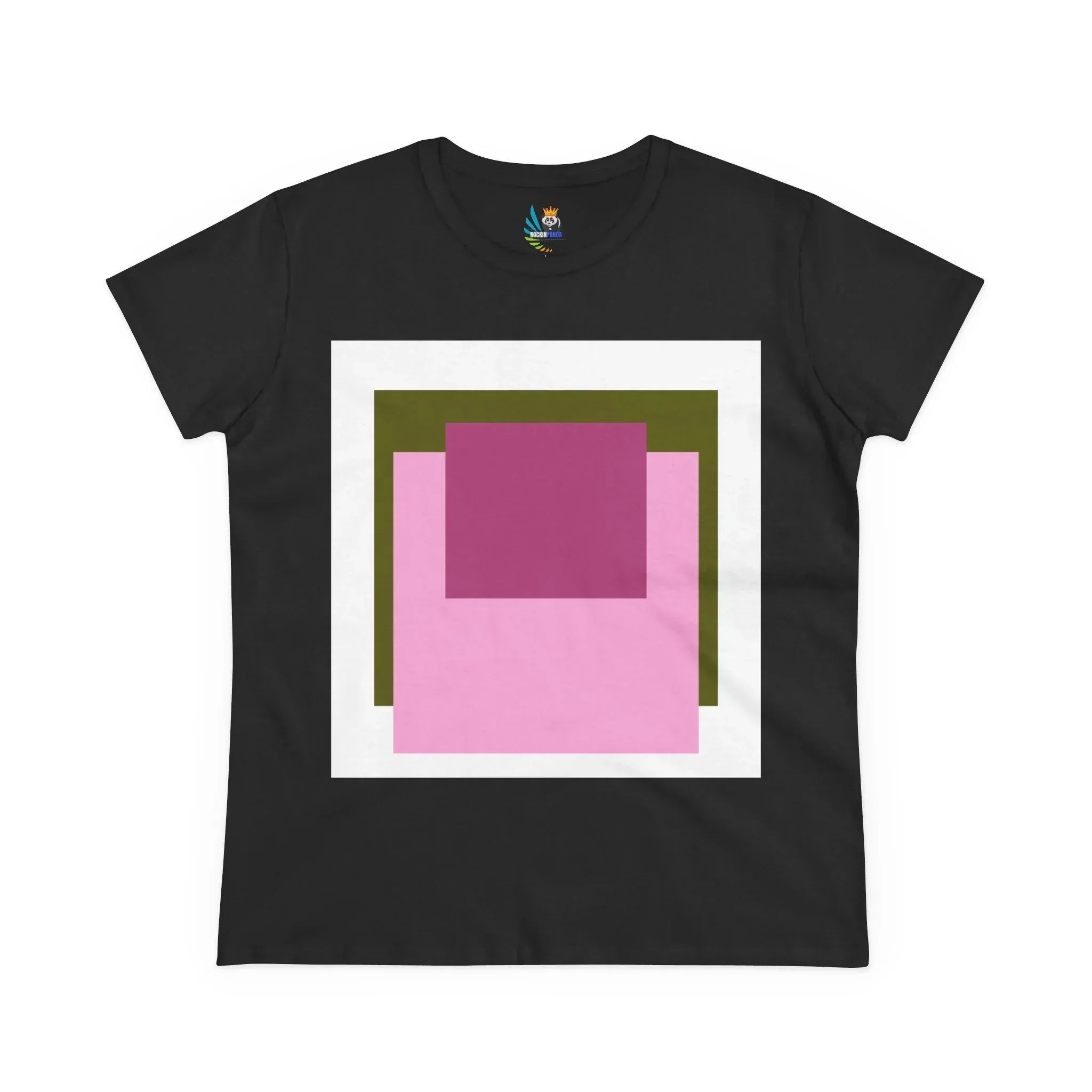 T-Shirt - Pink Rose Granny Quadruple Square Women&
