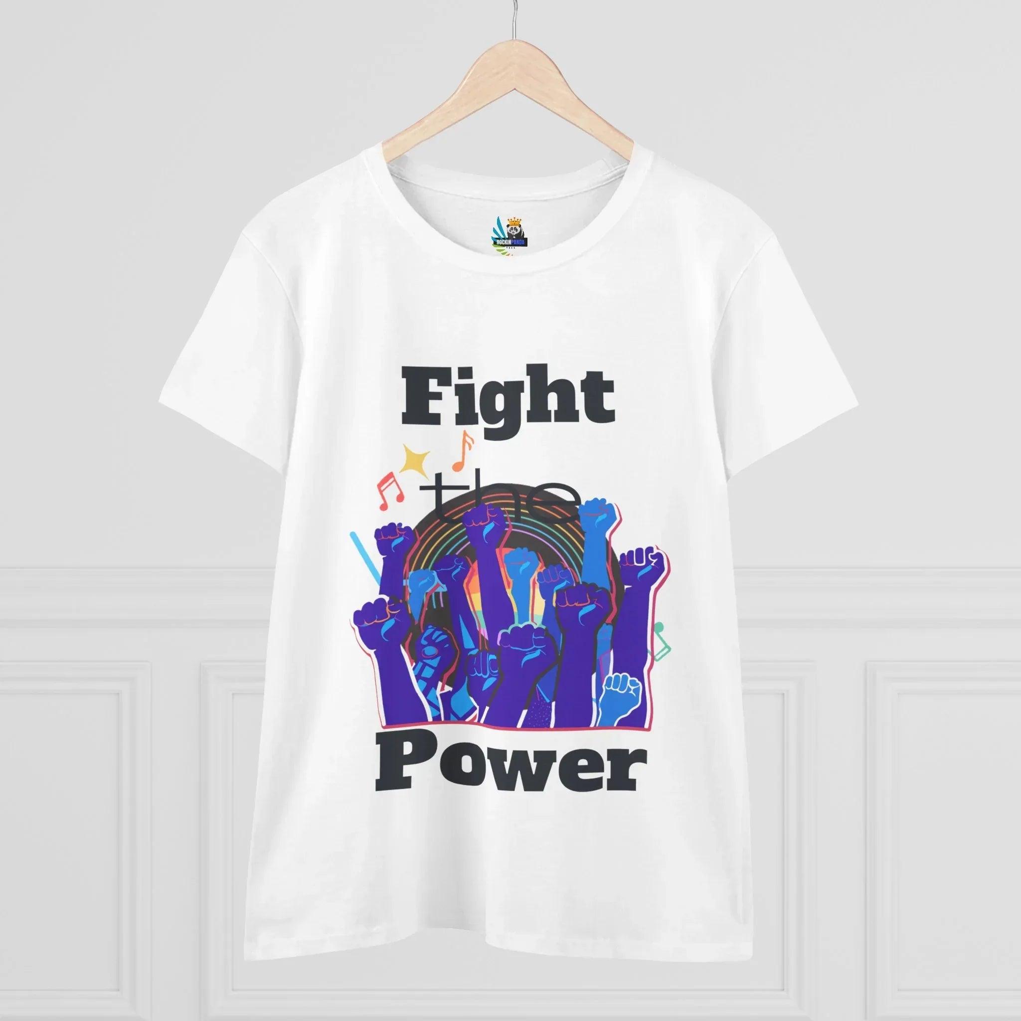 T-Shirt - Fight the Power Hands Raised High Graphic Women&