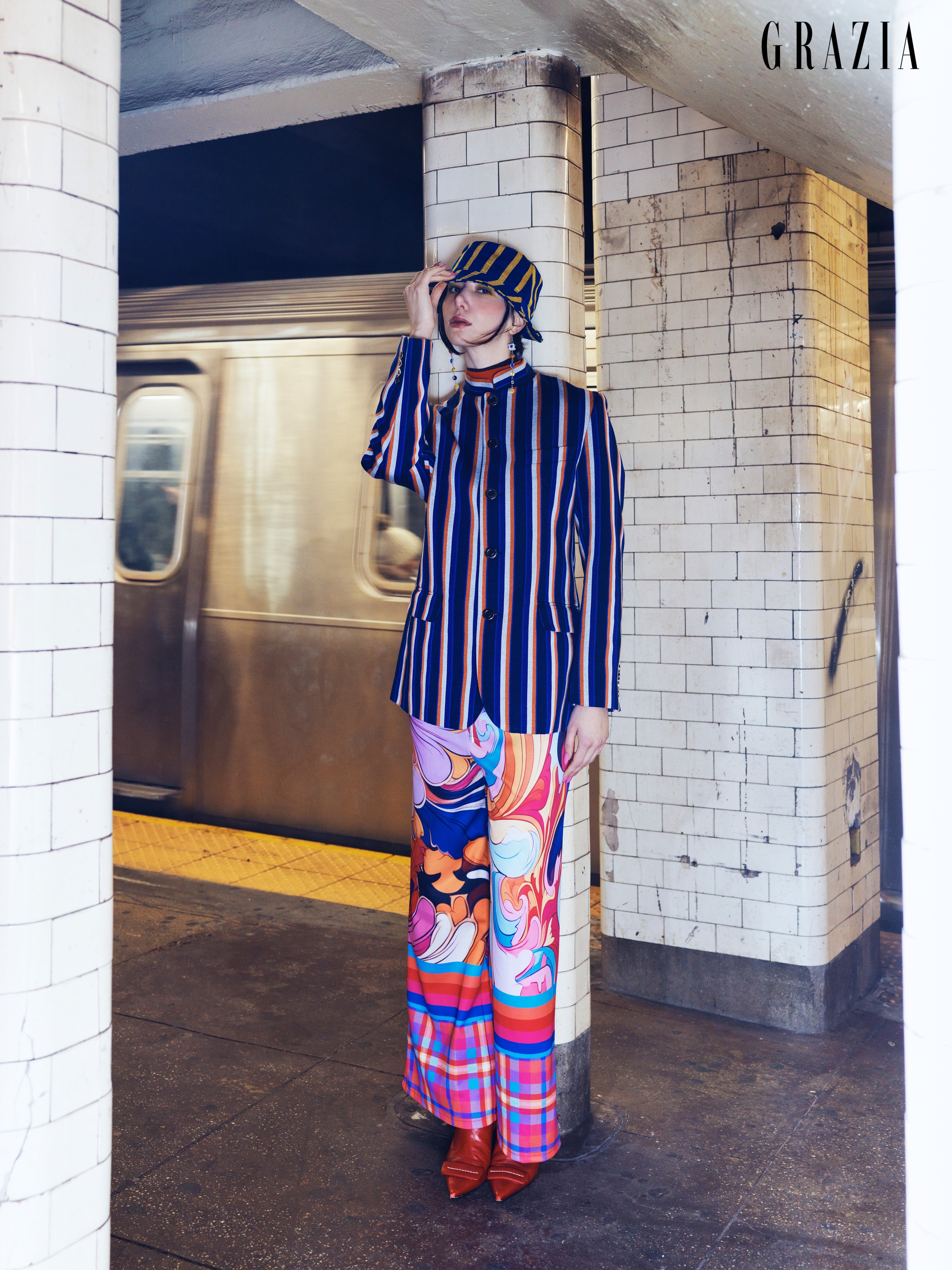 Haight Ashbury Wacky Floral Plaid Paisley Eco-Poly Wide Leg Pants