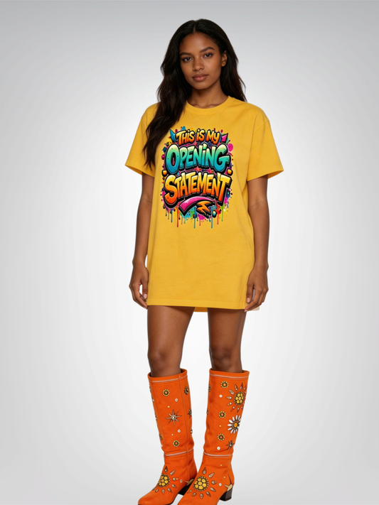 This is My Opening Statement Graffiti Print Heavyweight Unisex Tee