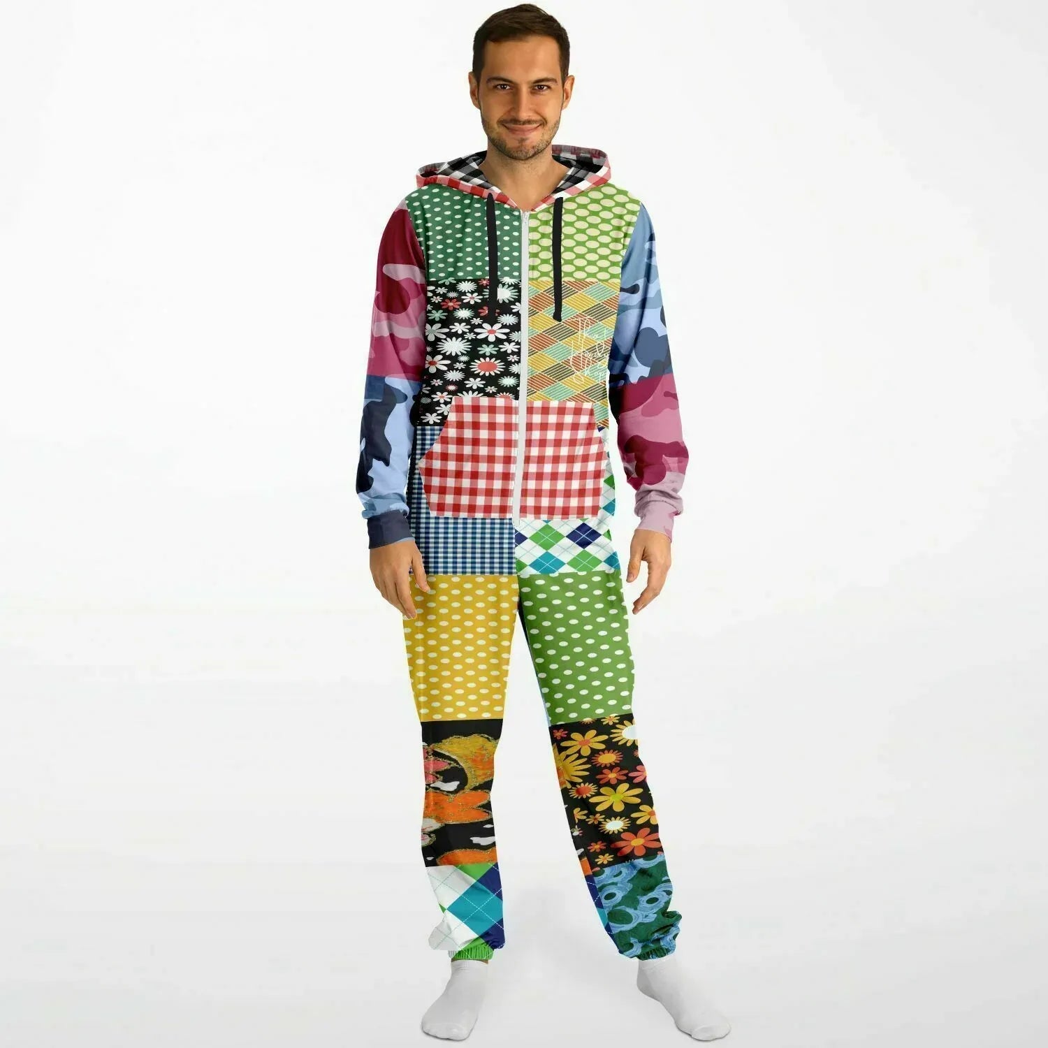 Army Brat Unisex Sweatshirt Fleece Patchwork Romper