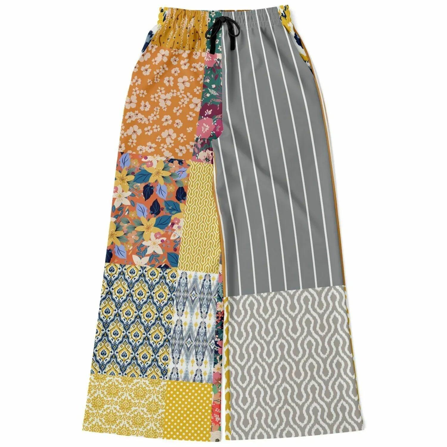 Tallulah Bankhead Striped Sin City Eco-Poly Wide Leg Pants