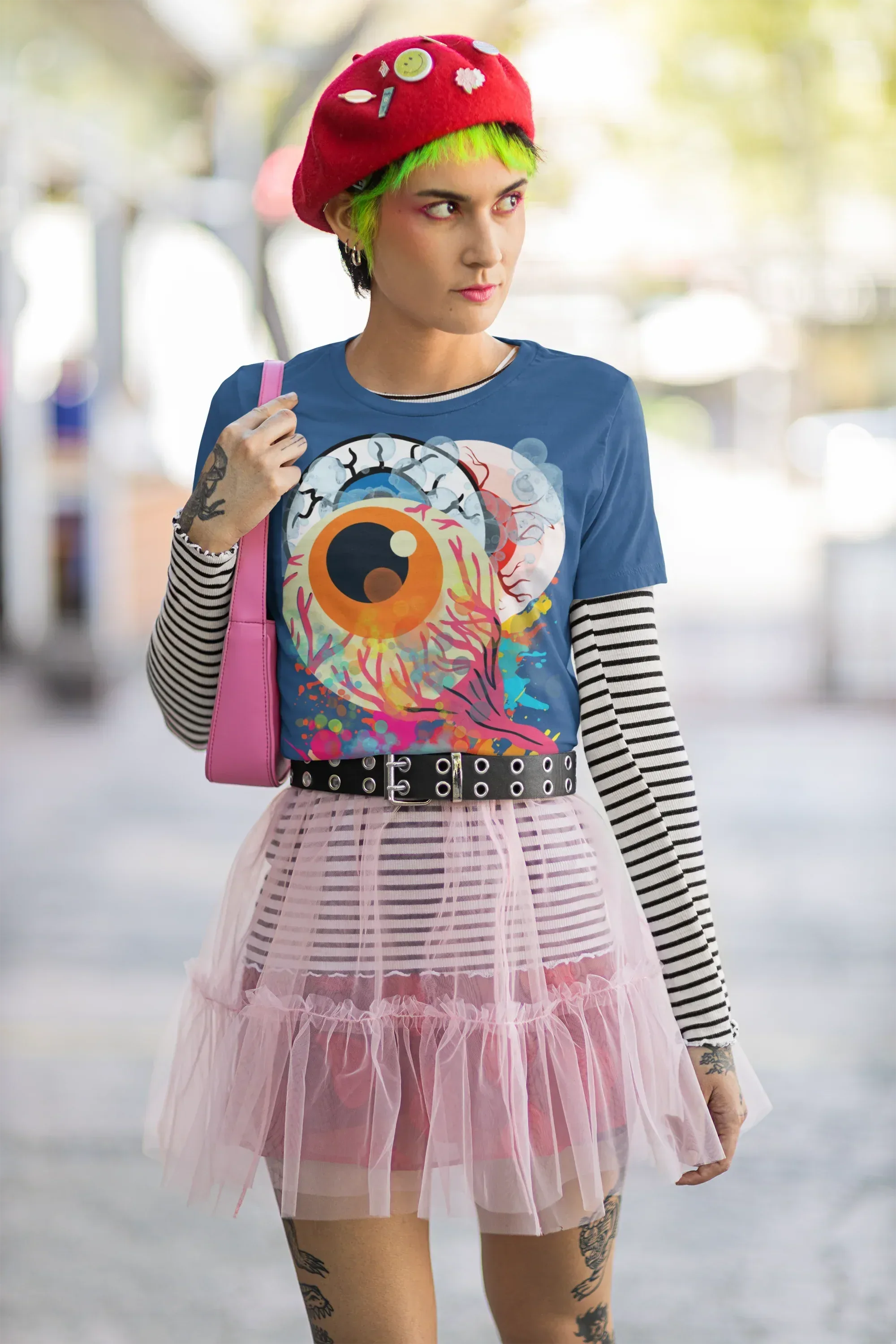 Eyes in Abstract Short Sleeve Unisex Tee