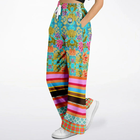 Age of Aquarius Rugby Stripe Eco-Poly Wide Leg Pants