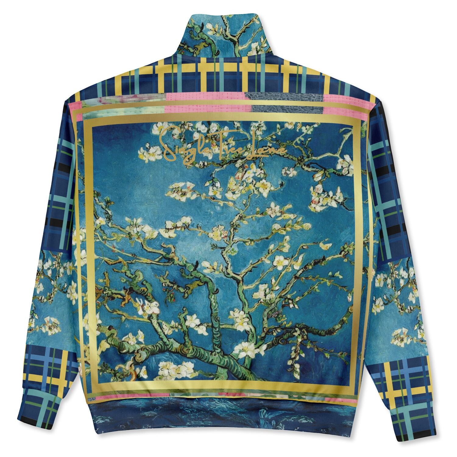 Almond Tree in Blossom - Van Gogh - Heavyweight Oversized Quarter Zip Sweatshirt