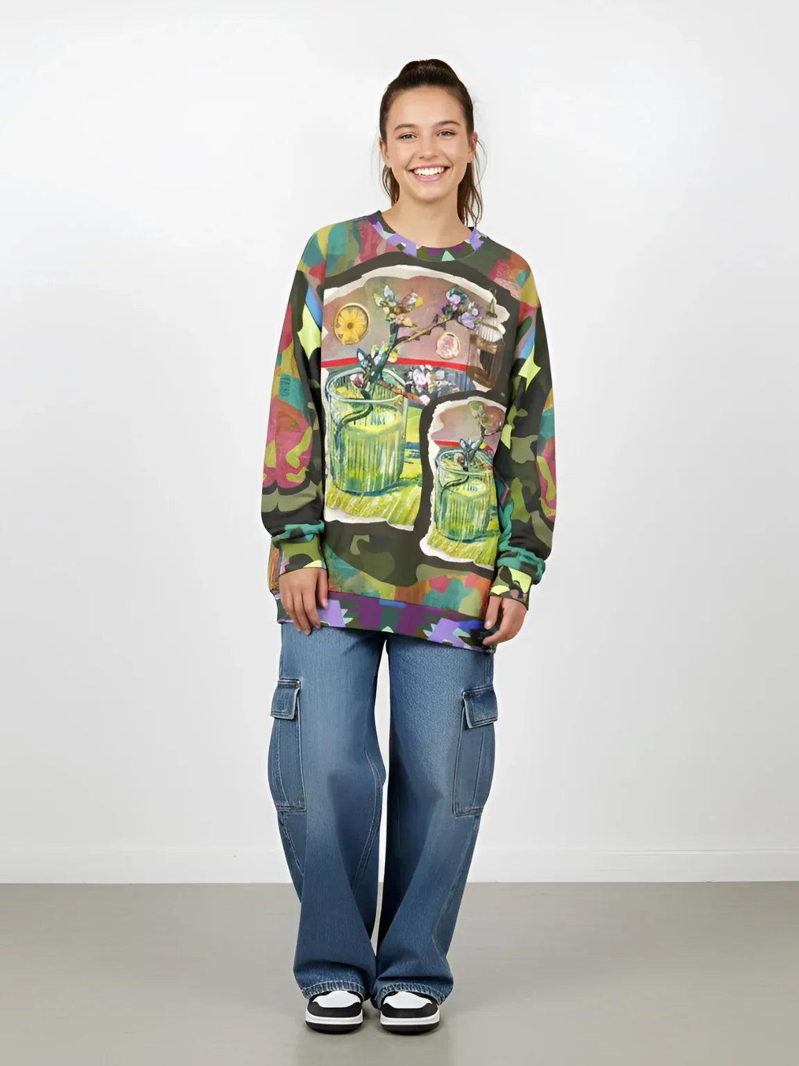 Almond Twig in Bloom - Van Gogh - Unisex Sweatshirt (Gold Label)