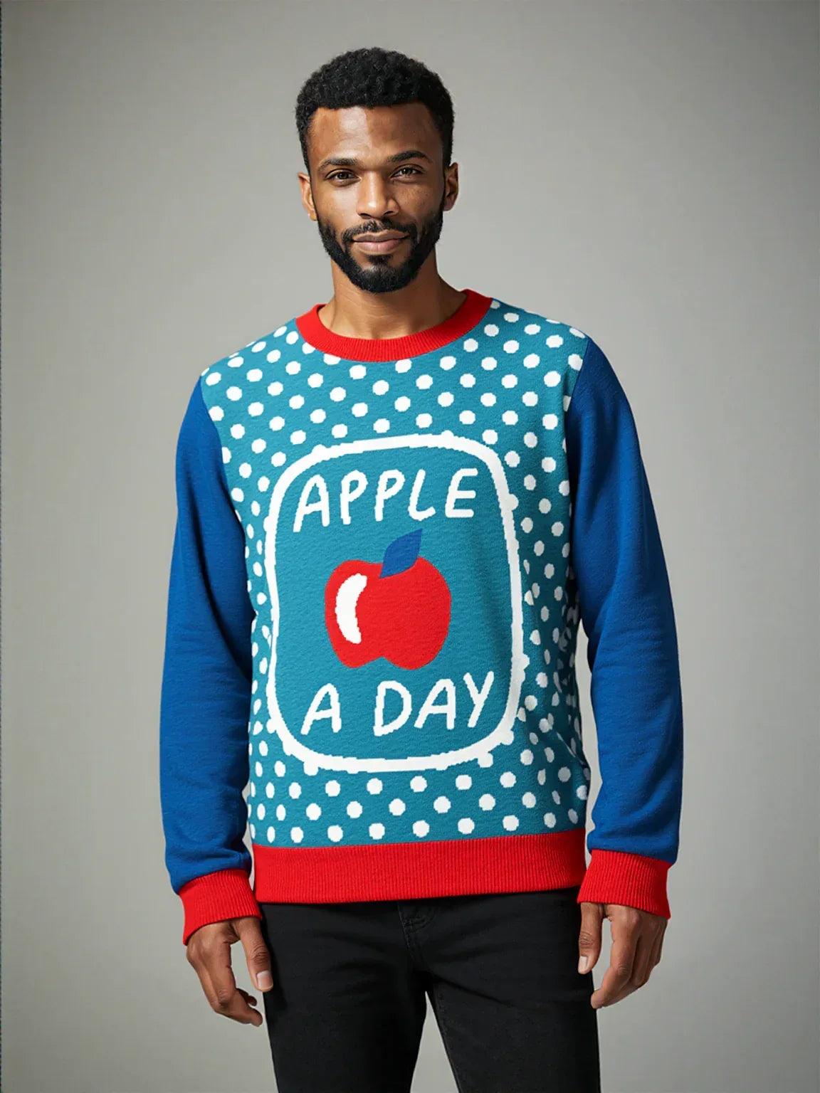 Apple a Day Knitted Crewneck Sweater