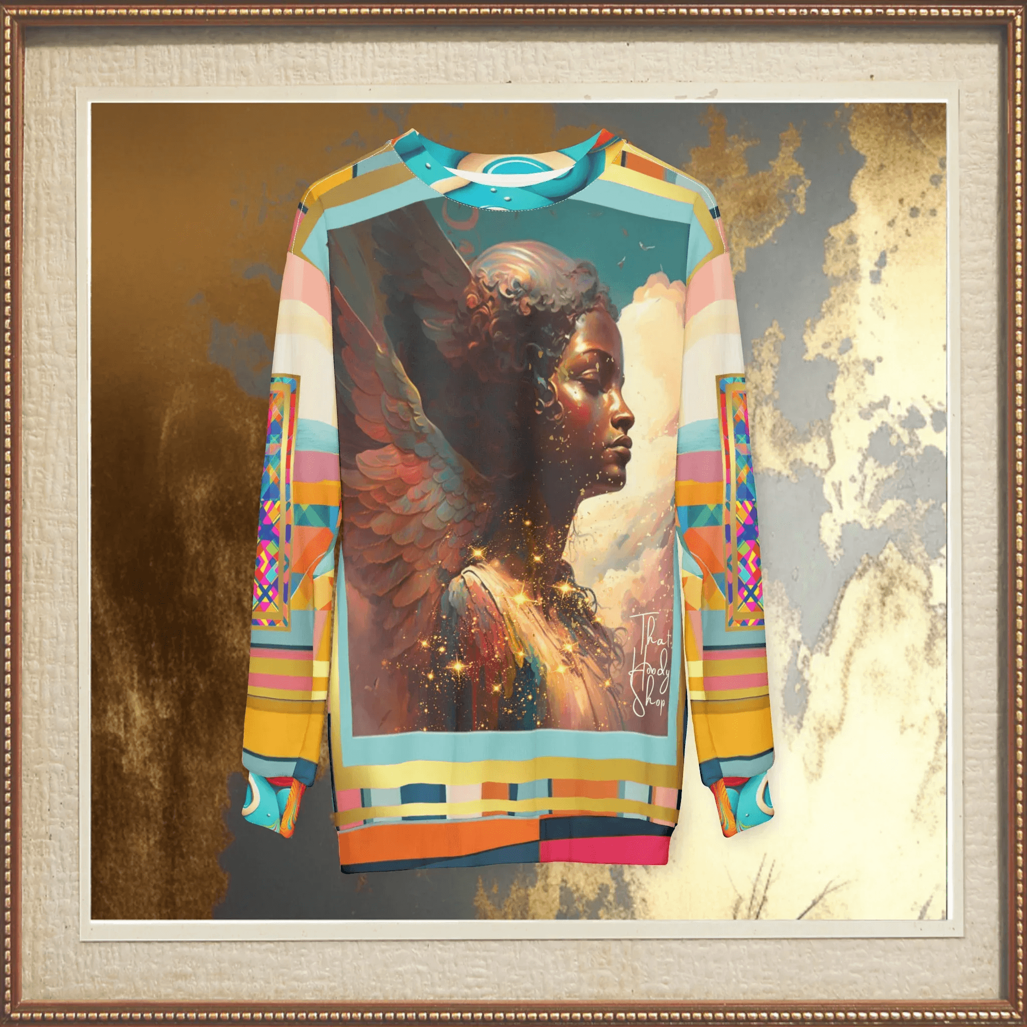 Archangel Gabriel in Feminine Divine Splendor Unisex Sweatshirt (Gold Label)