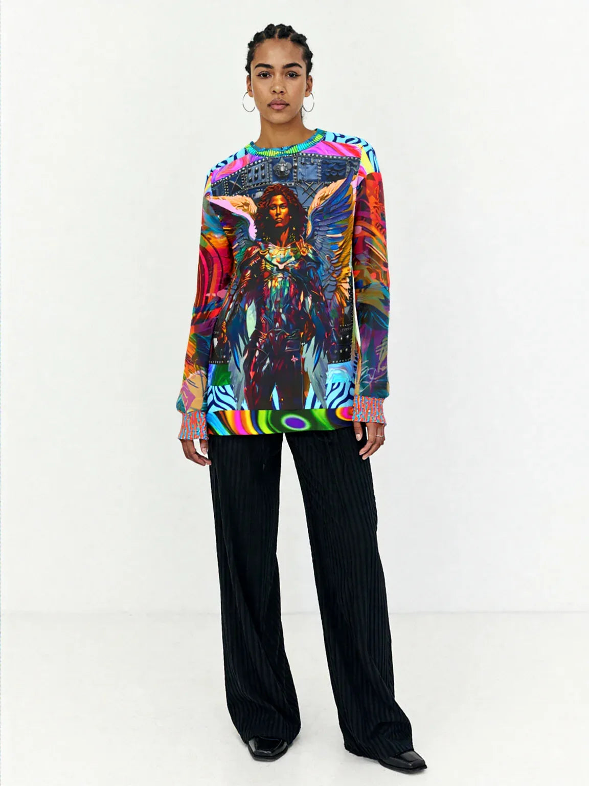 Archangel Michael in the Armor of God Unisex Sweatshirt (Gold Label)