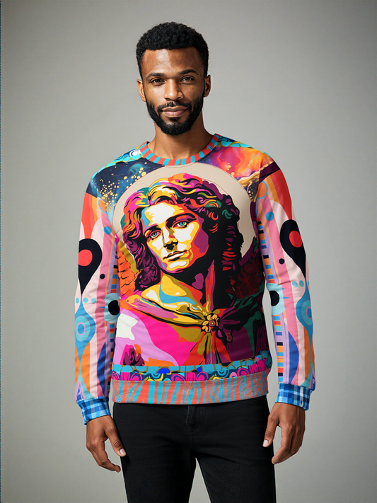 Archangel Michael in Vibrant Reflection Unisex Sweatshirt (Gold Label)