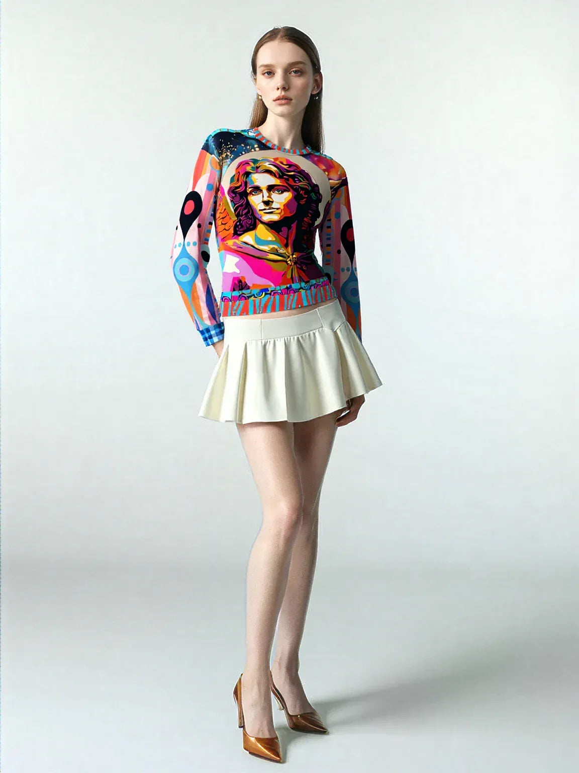 Archangel Michael in Vibrant Reflection Unisex Sweatshirt (Gold Label)