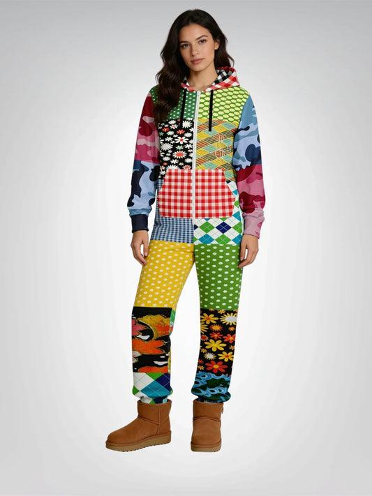 Army Brat Unisex Sweatshirt Fleece Patchwork Romper