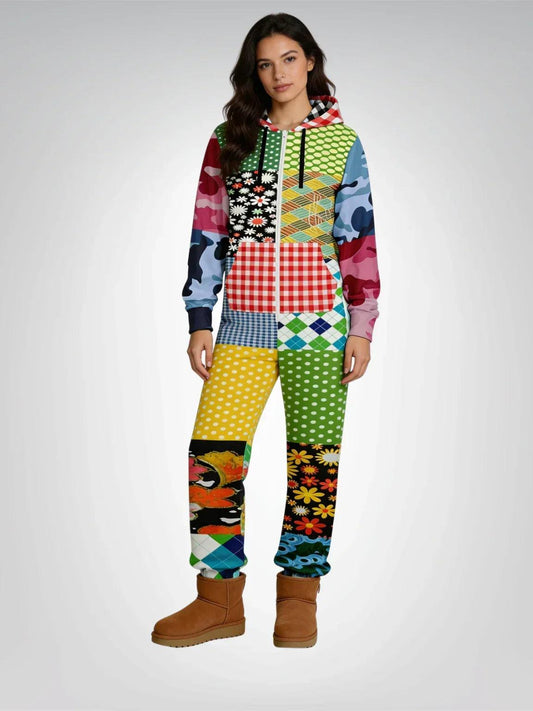 Army Brat Unisex Sweatshirt Fleece Patchwork Romper