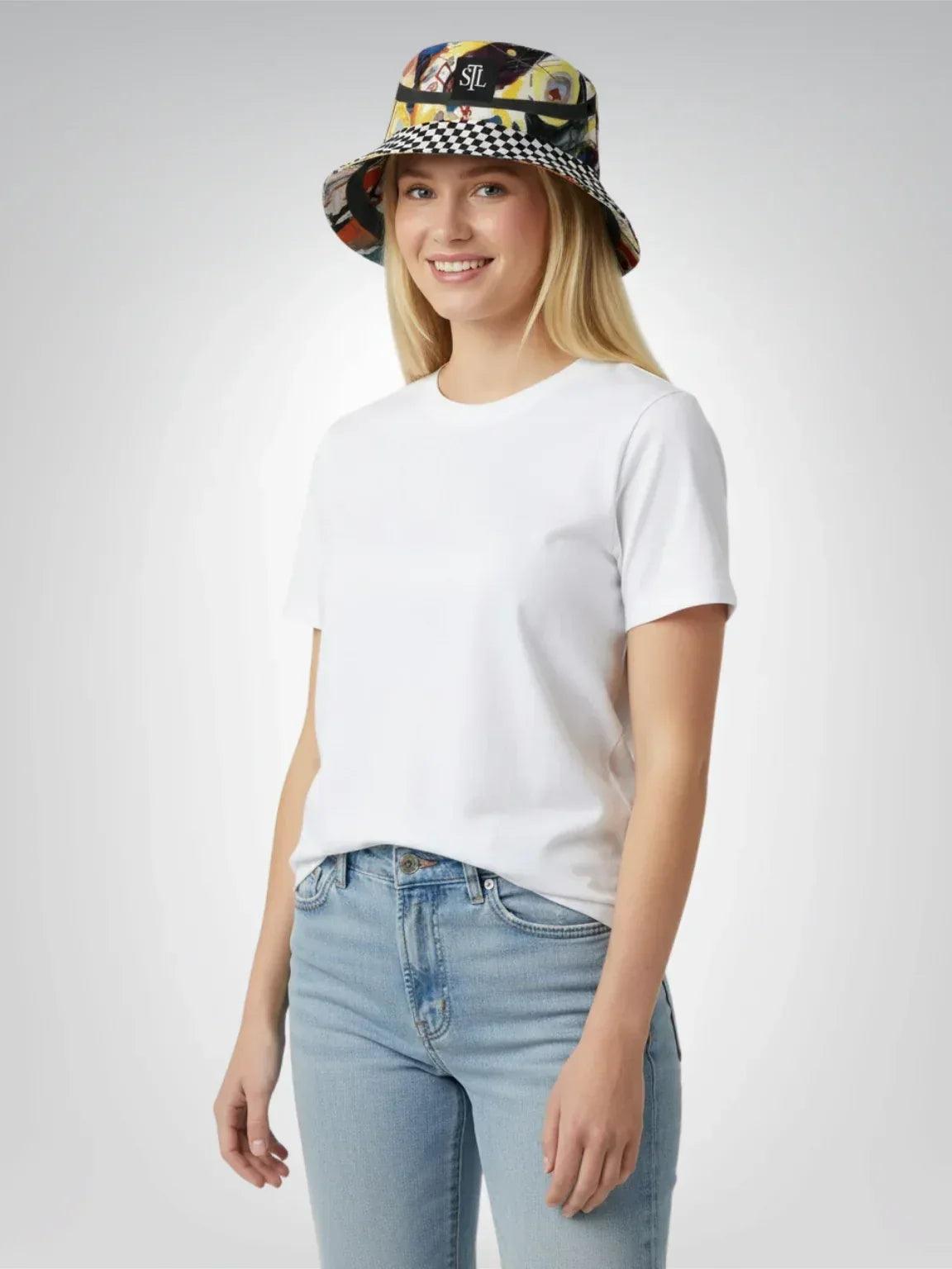 Around the Circle in Cossacks - Kandinsky - Reversible Bucket Hat