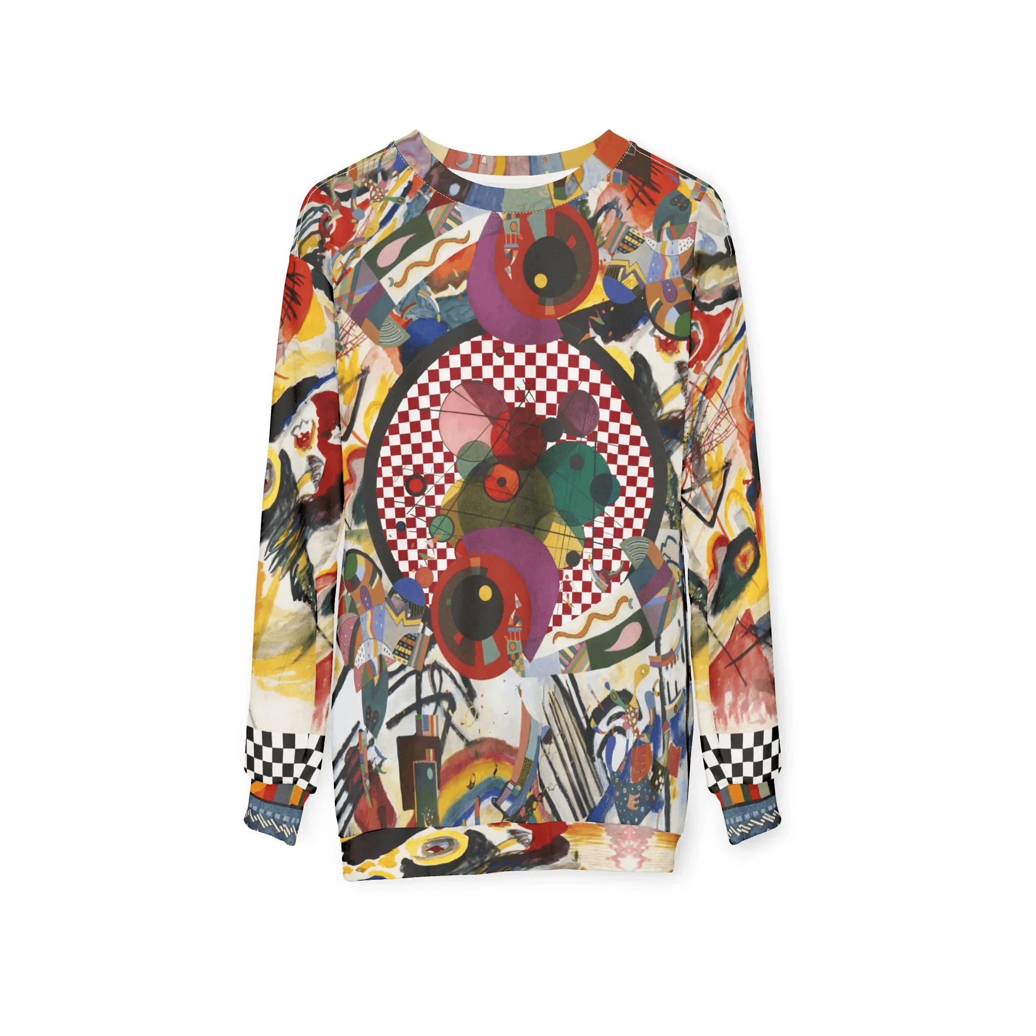 Around the Circle in - Kandinsky - Abstract Print Unisex Sweatshirt (Gold Label)