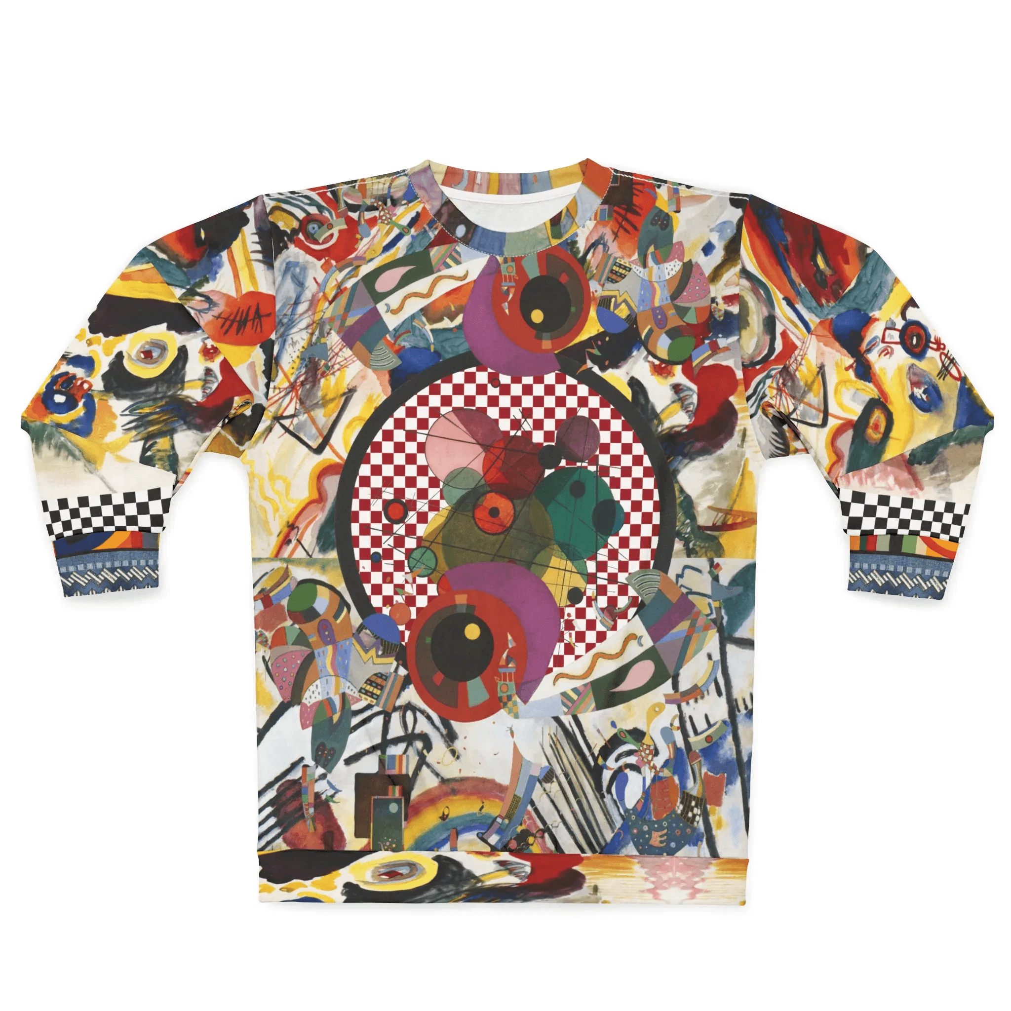 Around the Circle in - Kandinsky - Abstract Print Unisex Sweatshirt (Gold Label)