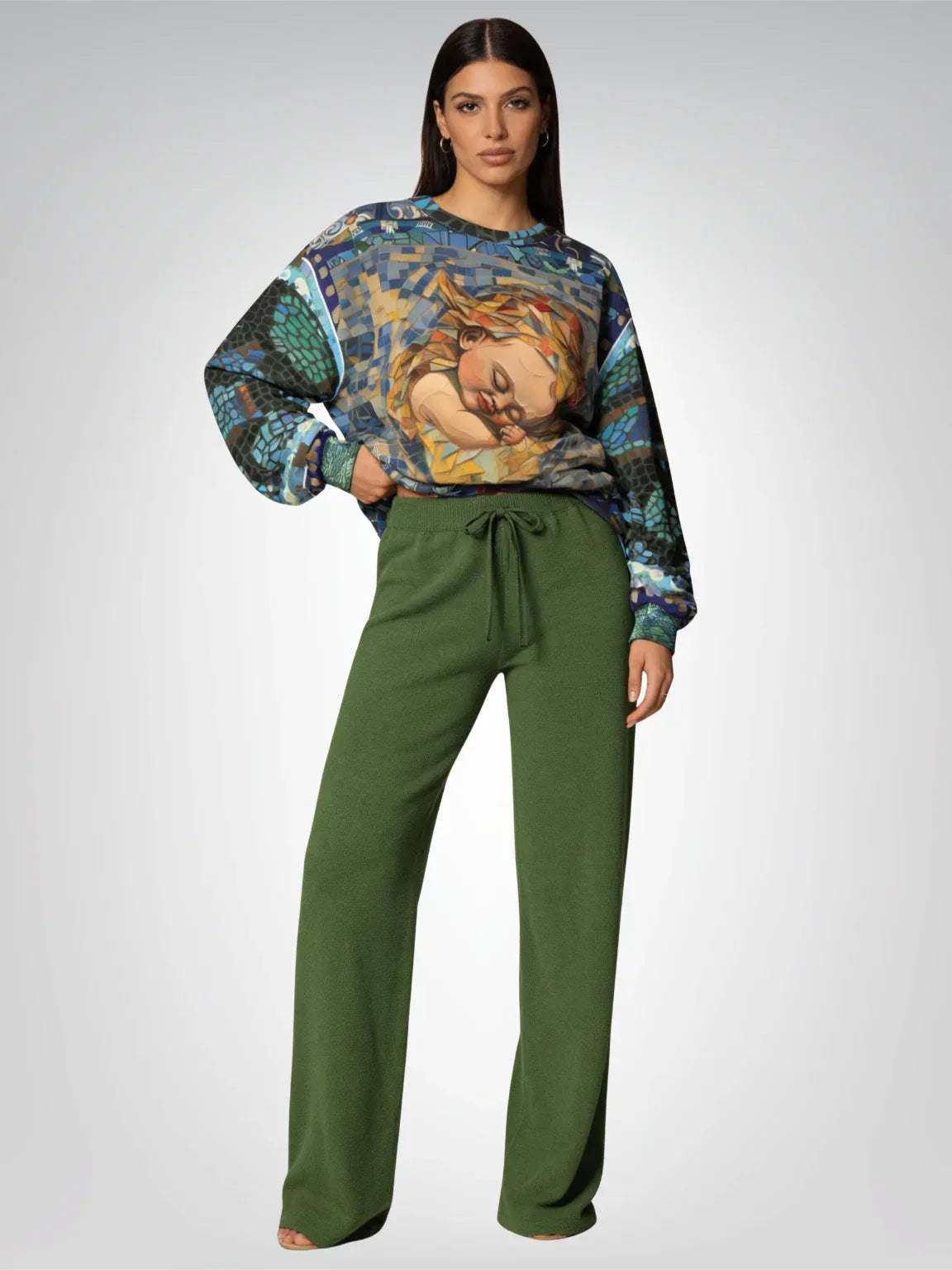 Babe in Arms Abstract Mosaic Unisex Sweatshirt (Gold Label)