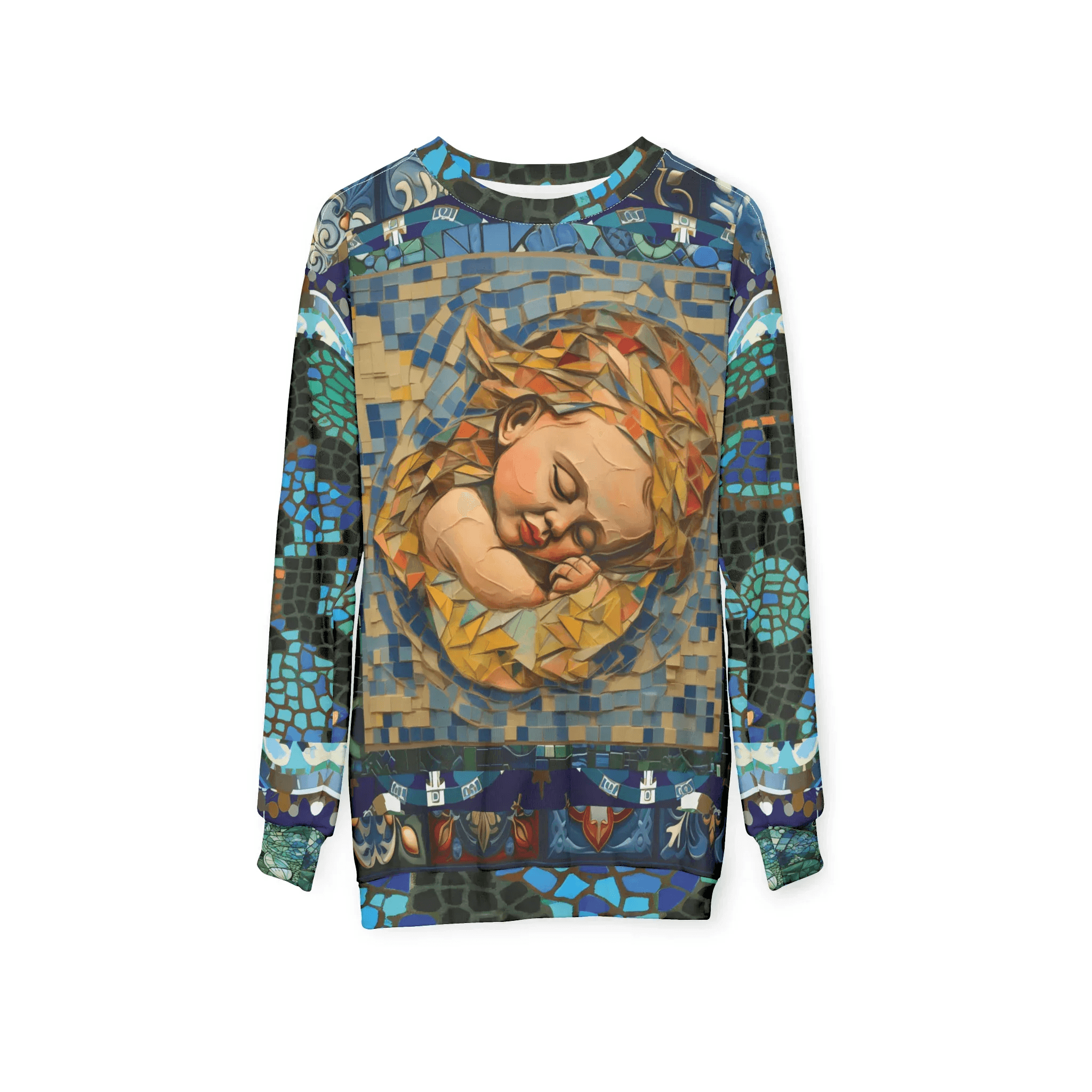 Babe in Arms Abstract Mosaic Unisex Sweatshirt (Gold Label)