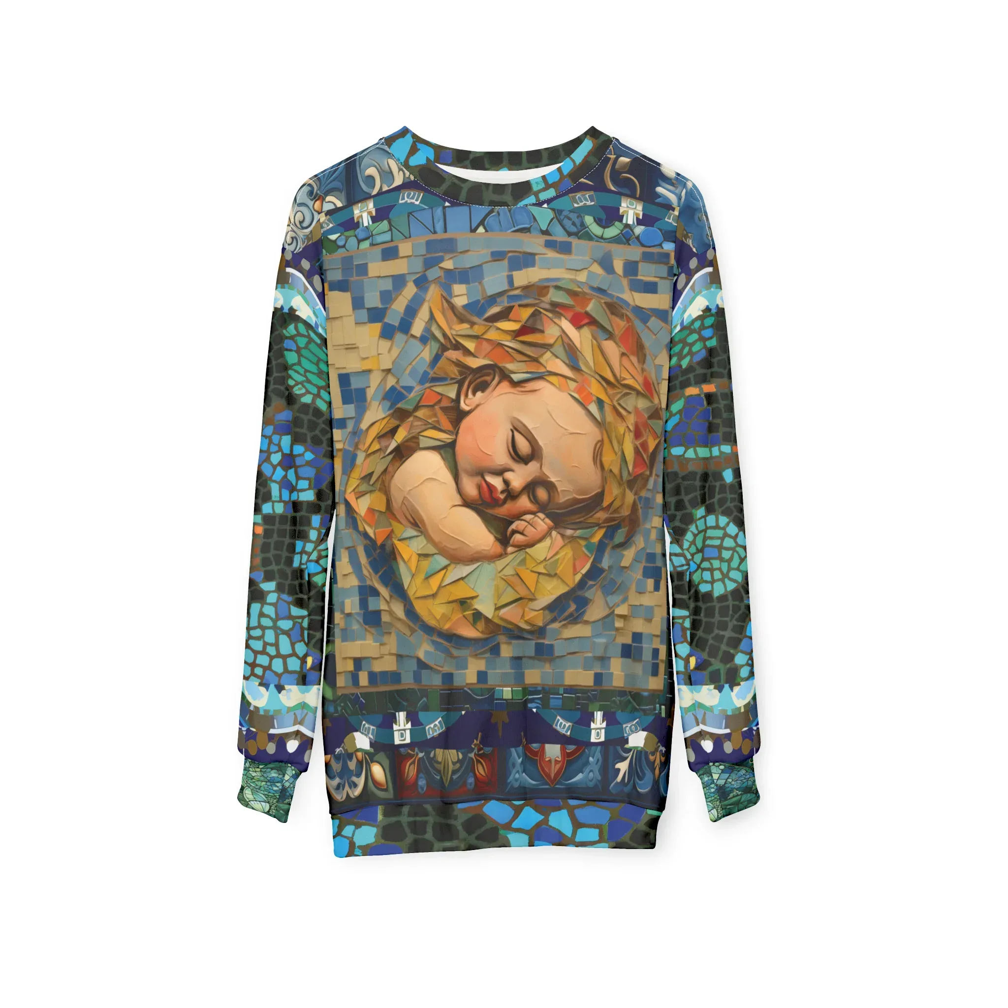 Babe in Arms Abstract Mosaic Unisex Sweatshirt (Gold Label)