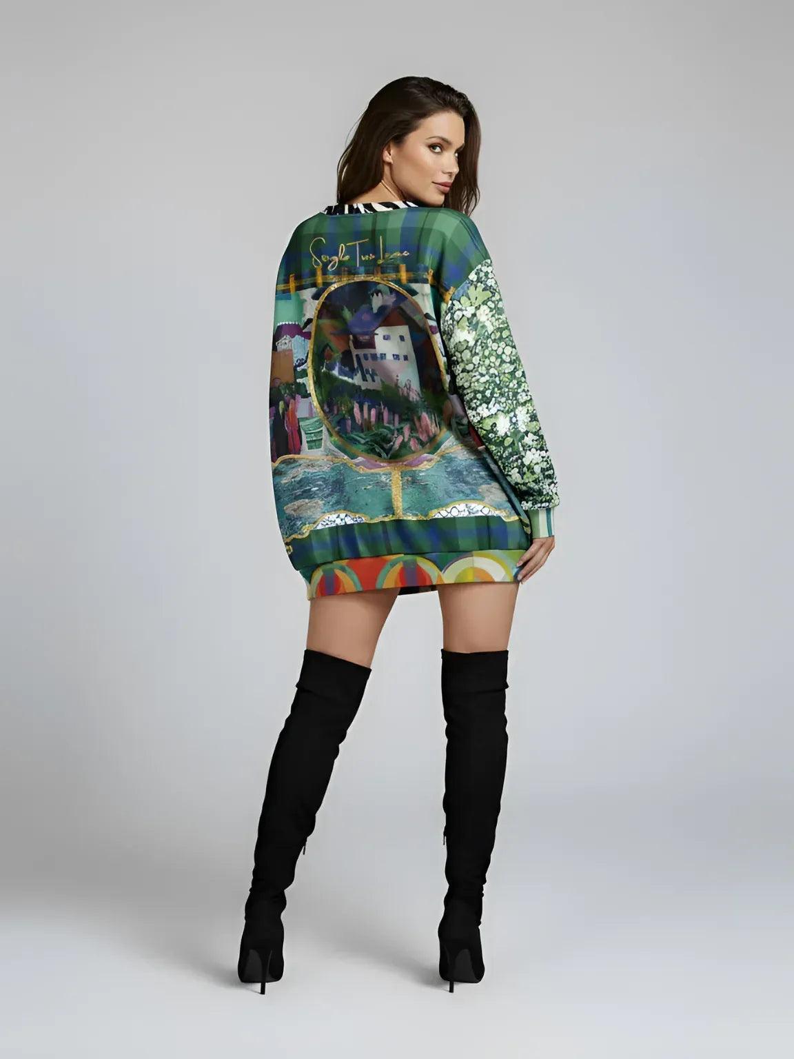 Basel at the Rhine - Kirchner - Heavyweight Unisex Cardigan