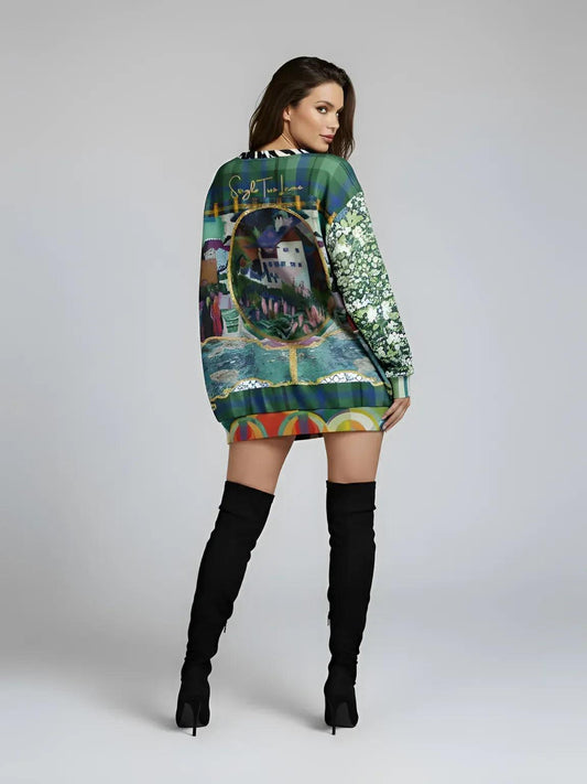 Basel at the Rhine - Kirchner - Heavyweight Unisex Cardigan