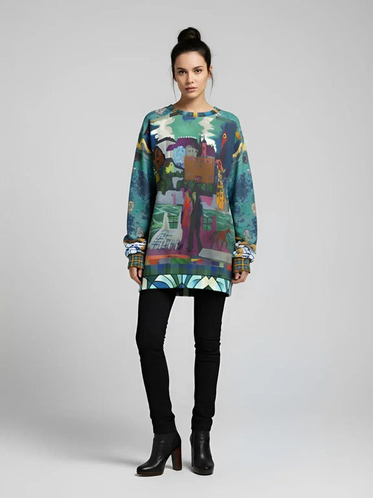 Basel at the Rhine - Kirchner - in Expressionism Unisex Sweatshirt (Gold Label)