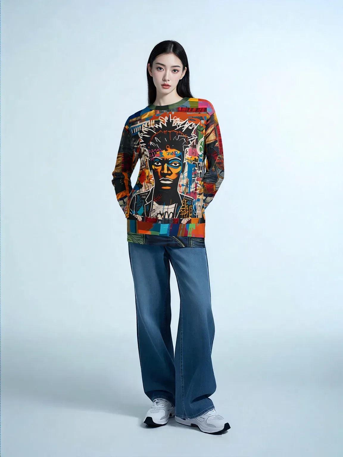 Bastion of Glory Street Art Patchwork Pattern Unisex Sweatshirt (Gold Label)