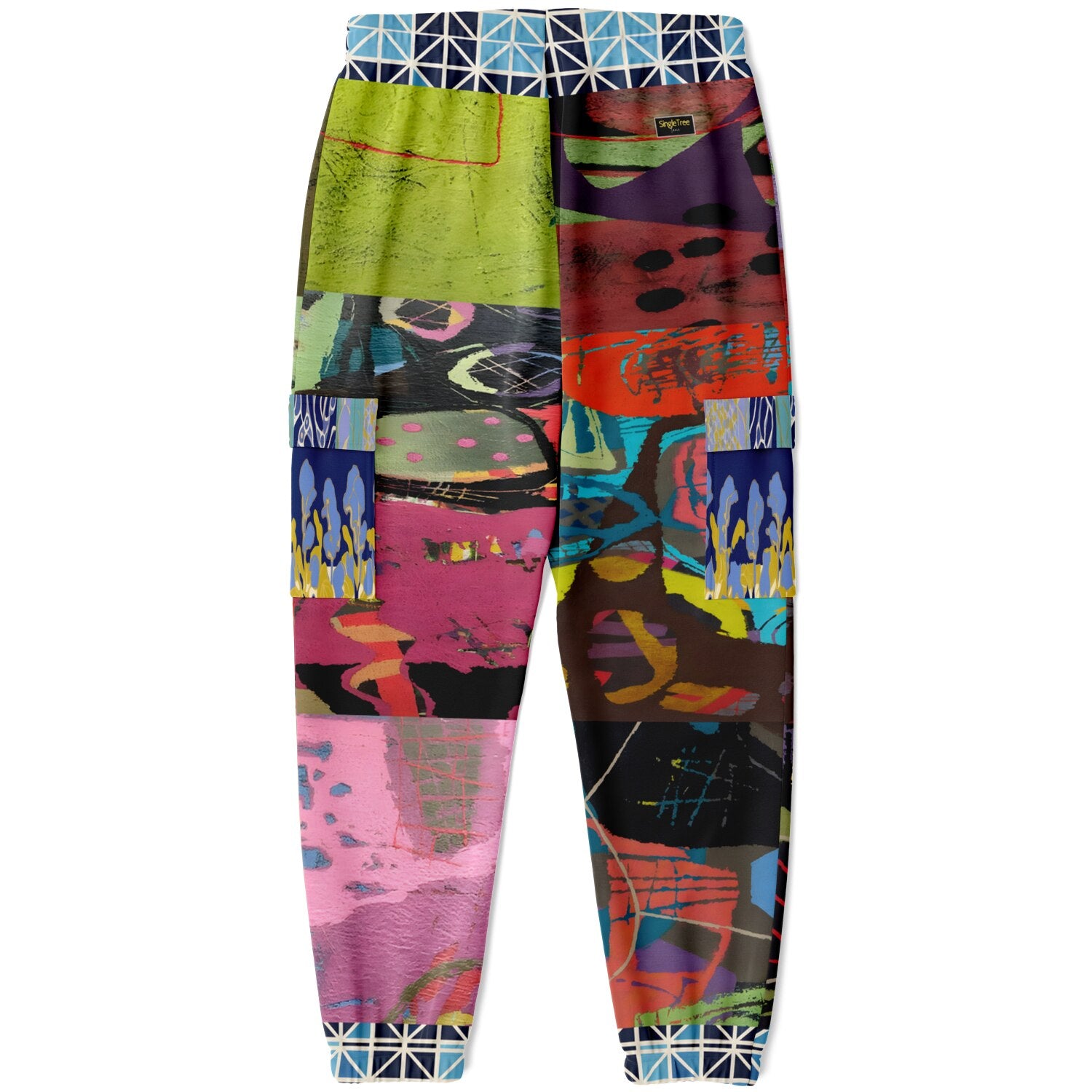 Beautiful Chaos Abstract Art Print Eco-Poly Cargo Joggers
