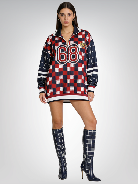 Best of Times - Worst of Times - 68 Rugby Heavyweight Oversized Quarter Zip Sweatshirt