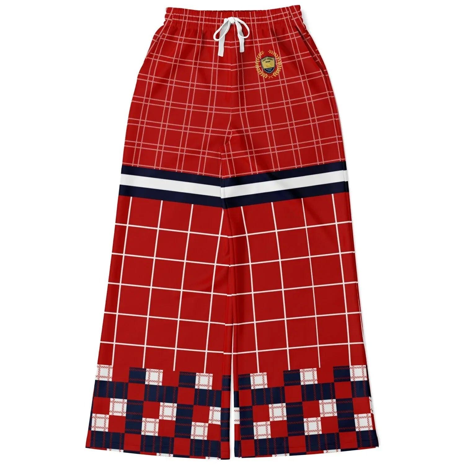 Best of Times - Worst of Times - Red 68 Rugby Eco-Poly Wide Leg Pants