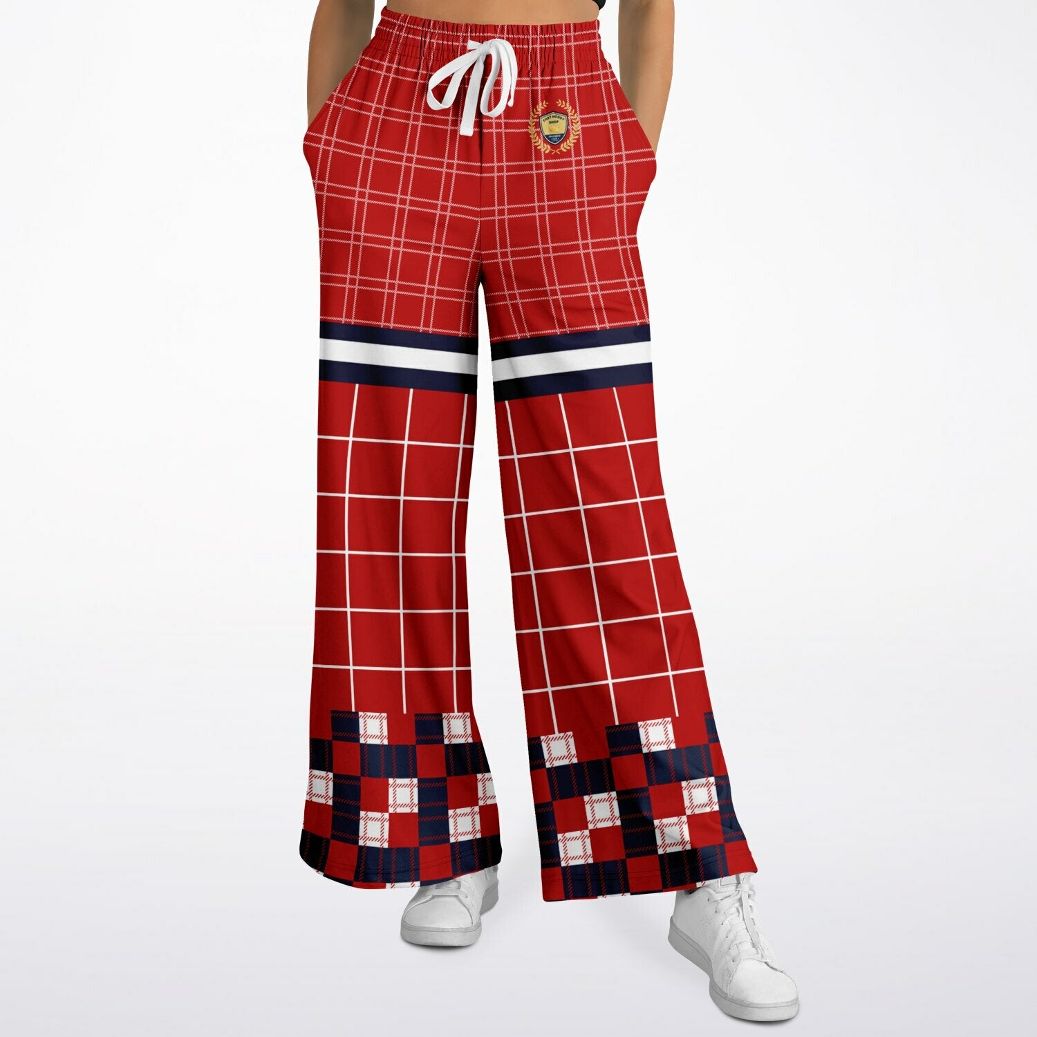 Best of Times - Worst of Times - Red 68 Rugby Eco-Poly Wide Leg Pants
