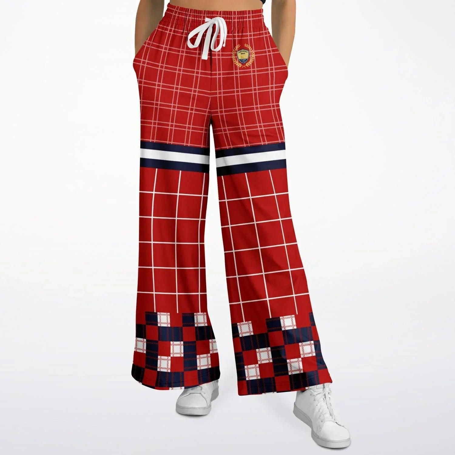Best of Times - Worst of Times - Red 68 Rugby Eco-Poly Wide Leg Pants