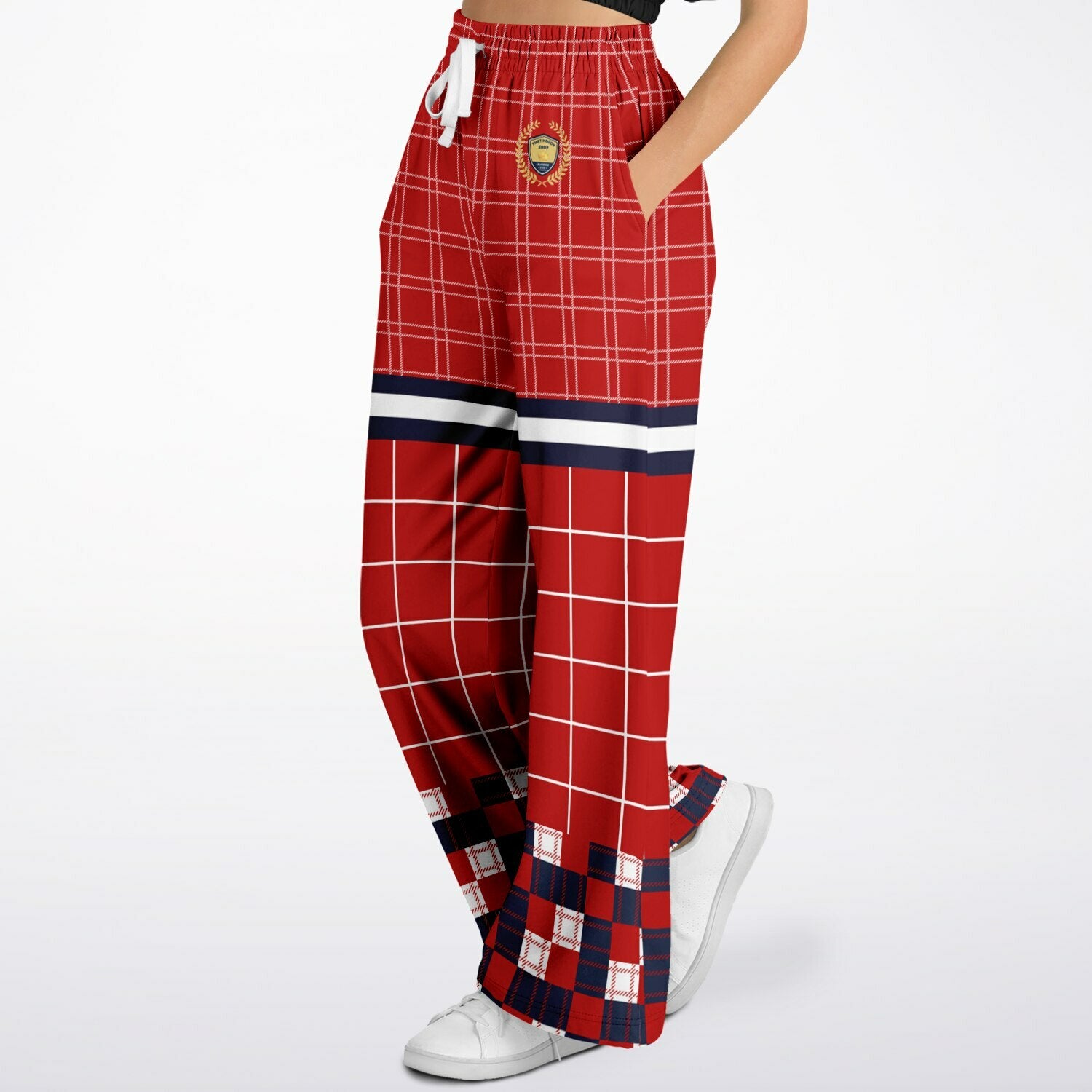 Best of Times - Worst of Times - Red 68 Rugby Eco-Poly Wide Leg Pants