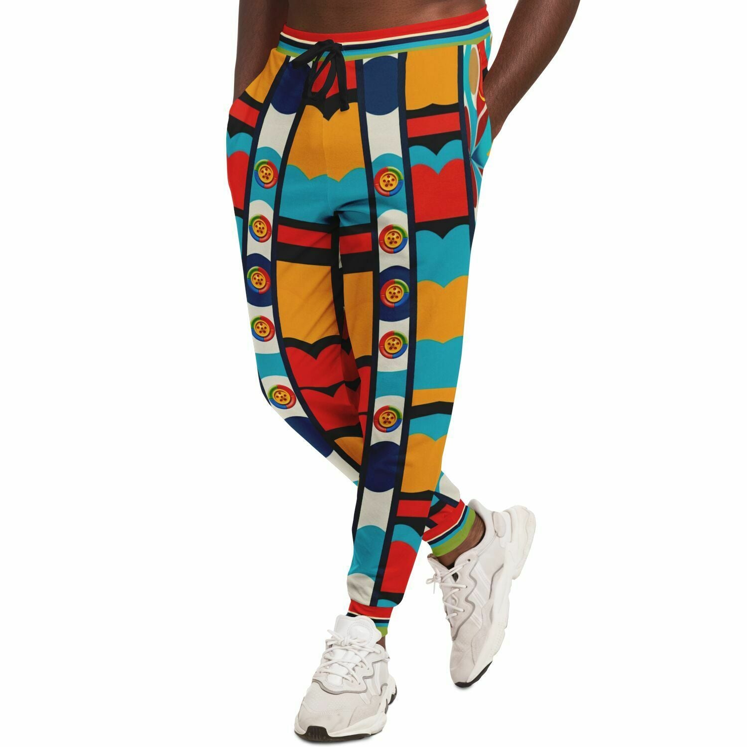 Big City Girl ATL Geometric Stripe Eco-Poly Unisex Joggers